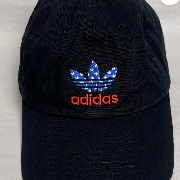 Adidas Adjustable Black Hat Patriotic Embroidered American Flag Theme Logo. - Picture 12 of 12